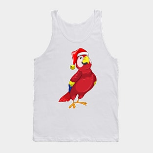 Parrot with Santa hat Tank Top